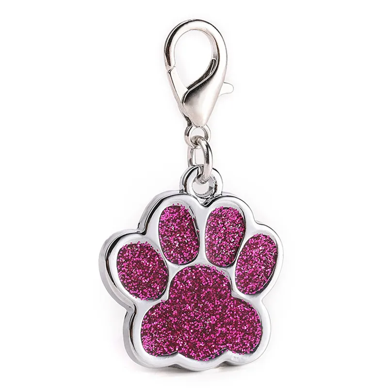 Hot Sale Metal Pet Tag Zinc Alloy Identity Card Custom Dog Brand Footprints Cat Dog Collar Accessory（not Names and Numbers)