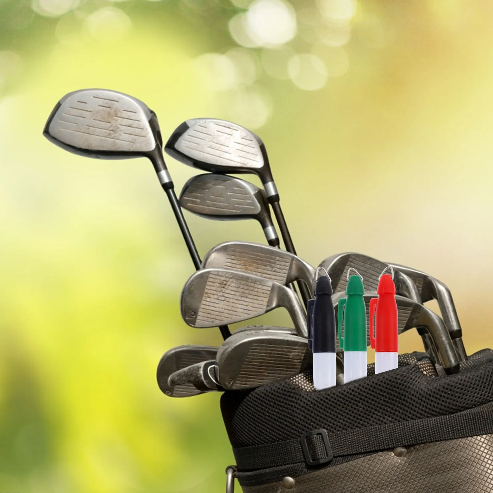 

4pcs Golf Liner Marker Reusable Plastic Alignment Tool Black Simple Design for Putting Striking Practice