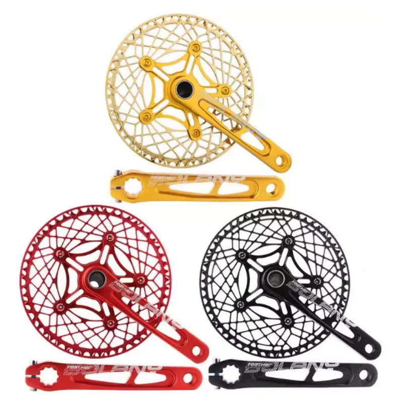 BOLANY folding bicycle crank hollow one 53 56T single disc 130BCD ceramic axle ultra-light crank