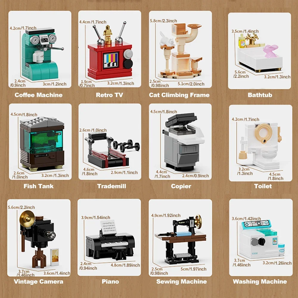 Odblokuj kreatywność swojego dziecka dzięki klockom do dekoracji scen meblowych DIY - idealny prezent do dekoracji domu