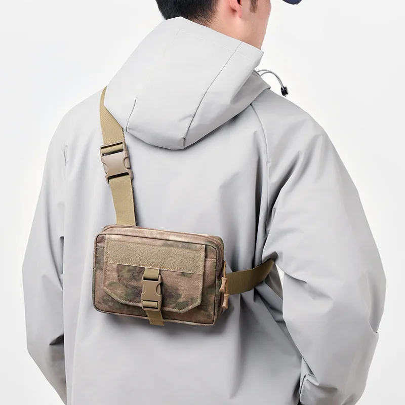 New Mens Outdoor Crossbody Sling Chest Bag Durable Oxford Camouflage Multi-Functional Compact Sports Travel Essentials