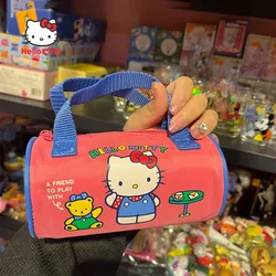 Cartoon Sanrio Hello Kitty Printed Handheld Makeup Bag Candy Color Handheld Bag Cosmetic Storage Fashionable Small Bag Girl Gift