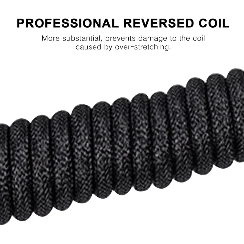 Gaming Mechanical Keyboard Cable Coiled Double-Sleeved with Detachable Aviator, USB-C to USB-A 1.5M
