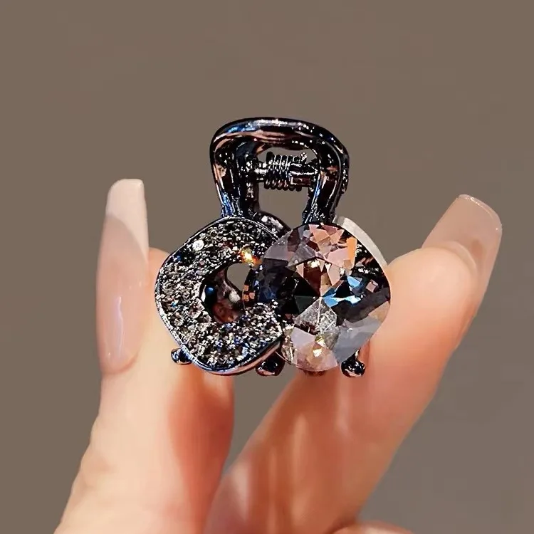 

Korean Style New Arrival Exquisite Rhinestone Small Grab Clip Hair Clip Fragment Side Princess Hair Clip Headwear