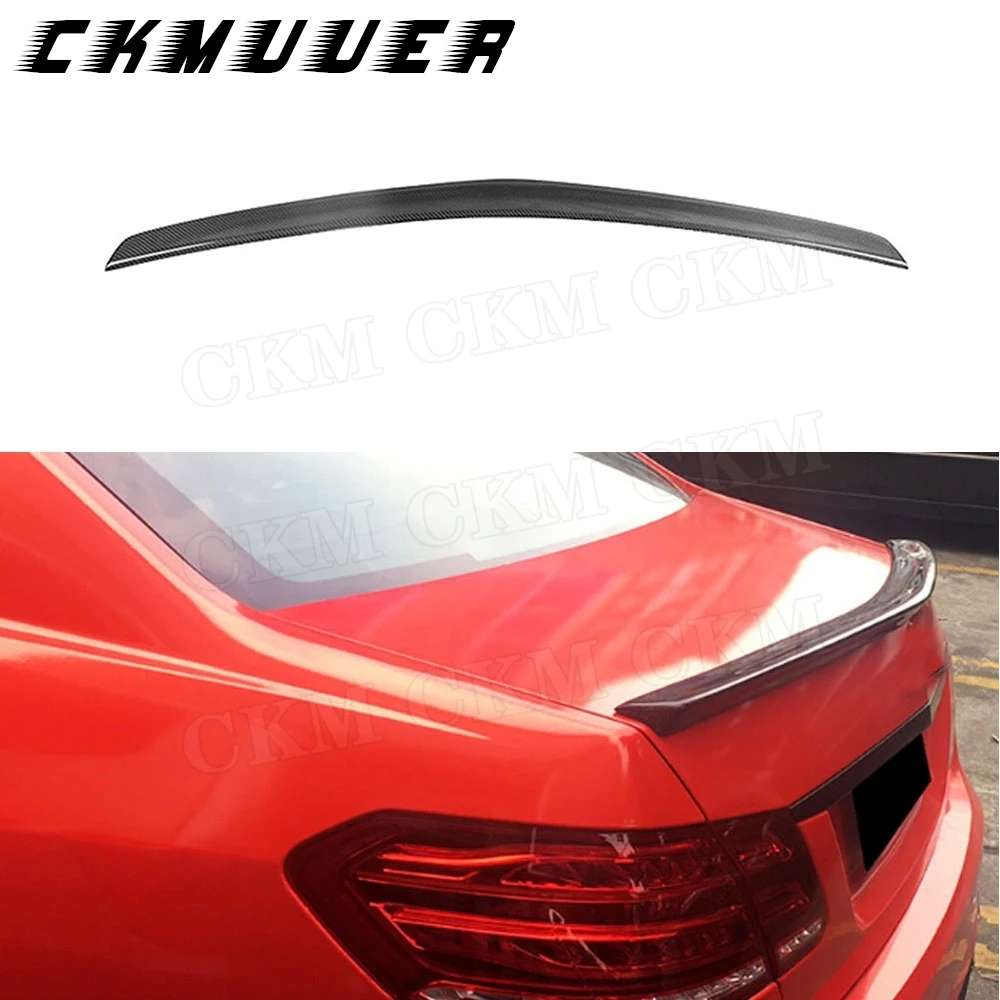 

CKMUUER задний спойлер багажника из углеродного волокна для Mercedes Benz E Class W212 E260 E300, 4-дверный спойлер 2010-2016