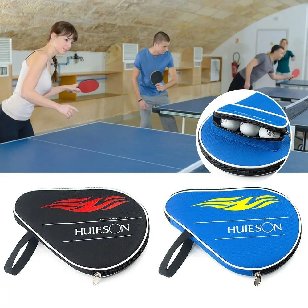 Oxford Cloth Table Tennis Rackets Bag Single Paddle Calabash Shape Ping Pong Rackets Case Protective Cover Training Accessories