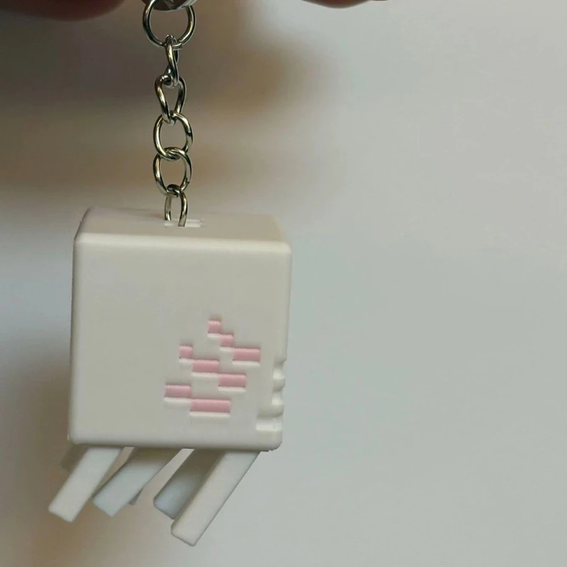 Game Ghast Cosplay Schlüsselanhänger Kawaii 3D-Druck Schlüsselring Schlüsselkette Desktop-Dekoration Taschenzubehör Ornament Requisite – Detail 3
