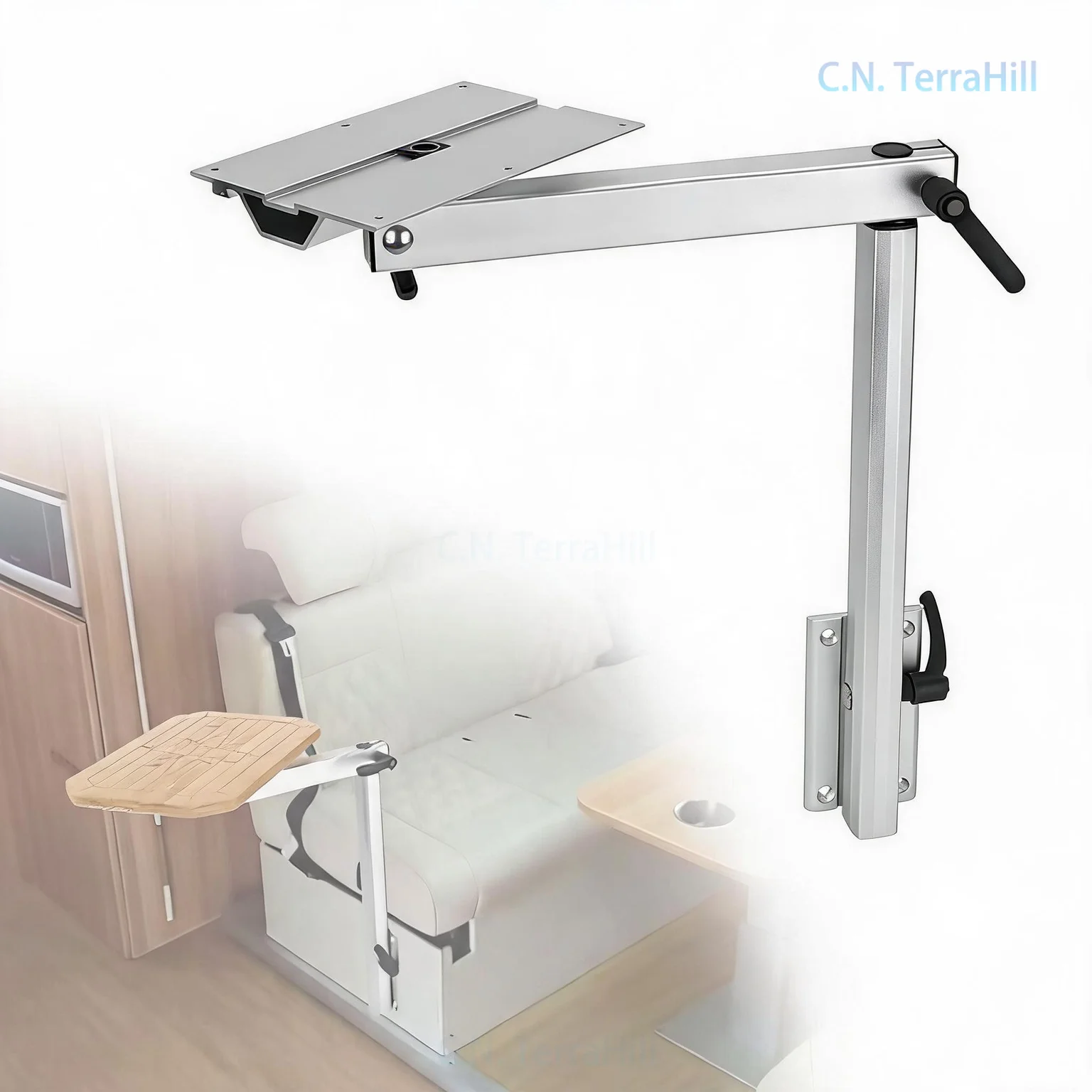 Removable Swivel Table Leg for RV Yacht, Pull-Out Hidden Design