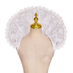 Elizabethan Queen's Cosplay Lace Boned Stand Collar Victorian Gothic Punk Akcesoria Halloween Średniowieczne Przebranie Rekwizyty