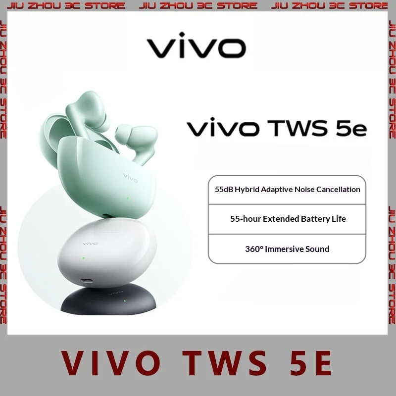 

Vivo Tws 5e True Wireless Bluetooth Earbuds 55db Hybrid Adaptive Noise Reduction 55h Long Battery Life Immersive Panoramic Sound