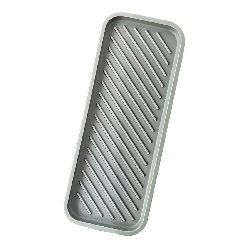 Durable Silicone Sink Protector Mat Non-Slip Countertop Organizer Draining Mat Striped Texture Sink Organizer Tray Faucet Area
