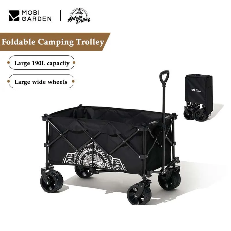 mobi-garden-outdoor-camper-190l-4-way-foldable-large-capacity-trailer-portable-camping-trolley-with-wider-wheels