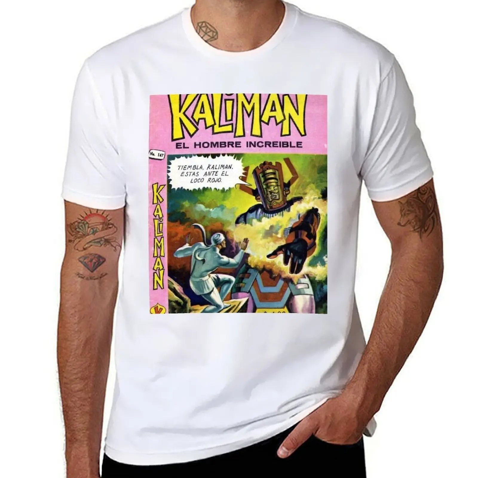 

KALIMAN VS COSMIC VILLIAN T-Shirt t shirts designer t shirt man cotton T-Shirt