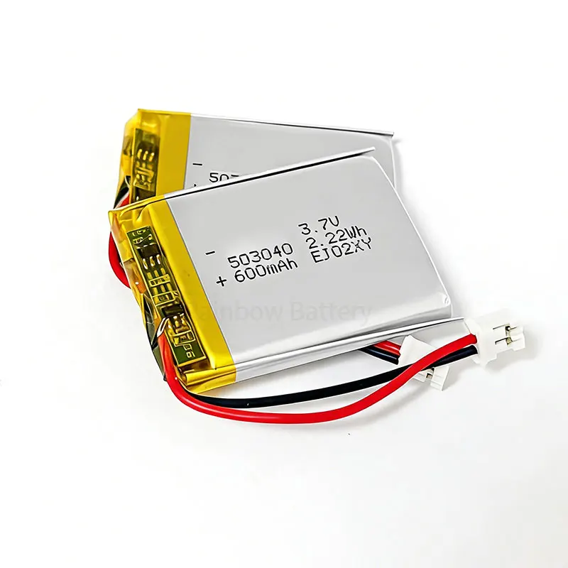 3.7V 600mAh LIPO Batteries 503040 053040 Li-Ion Polymer Lithium Battery for Speaker Radio VCR LED Light GPS Rechargeable Cells