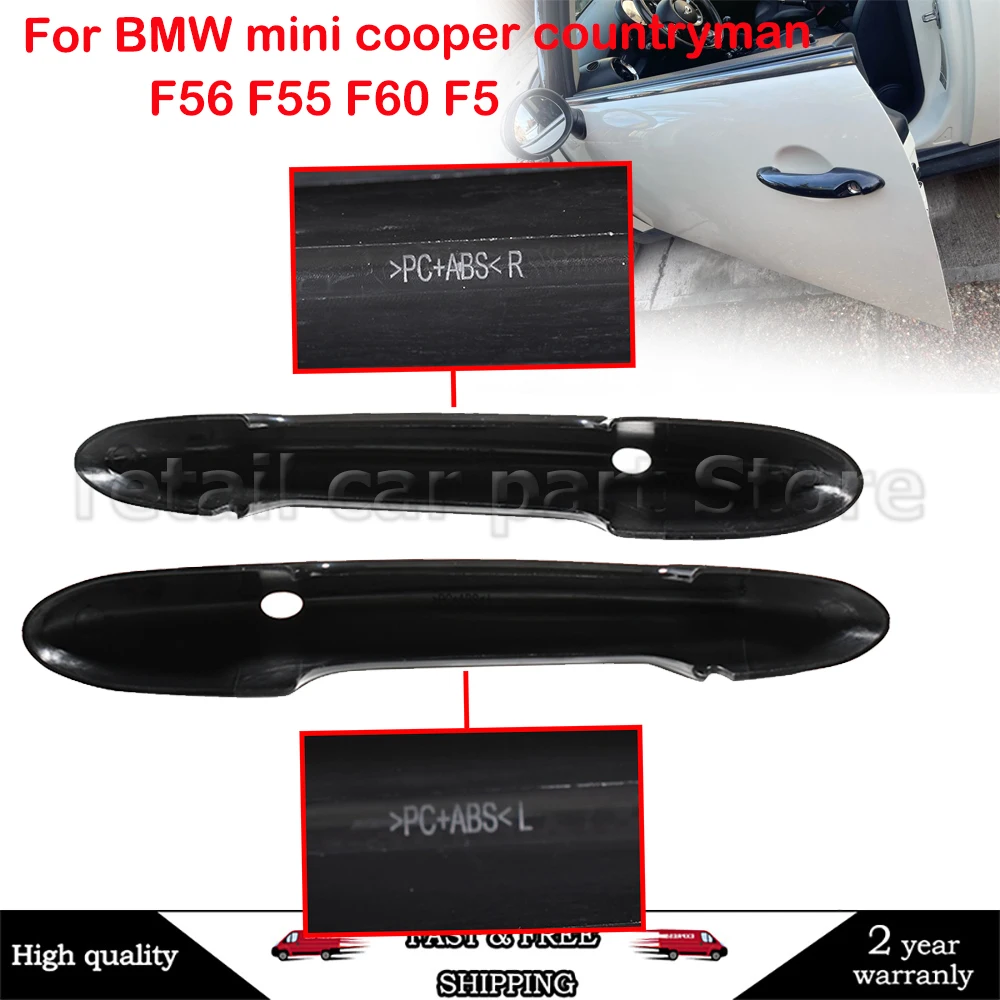 New 2Pcs Black Door Handle Cover For BMW MINI Cooper S F54 F55 F60 F56 F57 Car Styling Interior Car Accessories Replacement