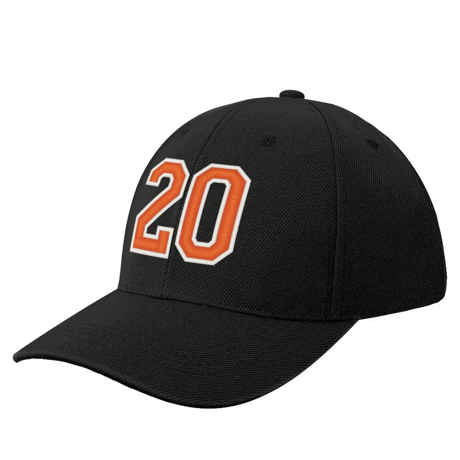 Sports Number 20 Jersey twenty Orange Baseball Cap hiking hat Custom Cap boonie hats Hats Woman Men's