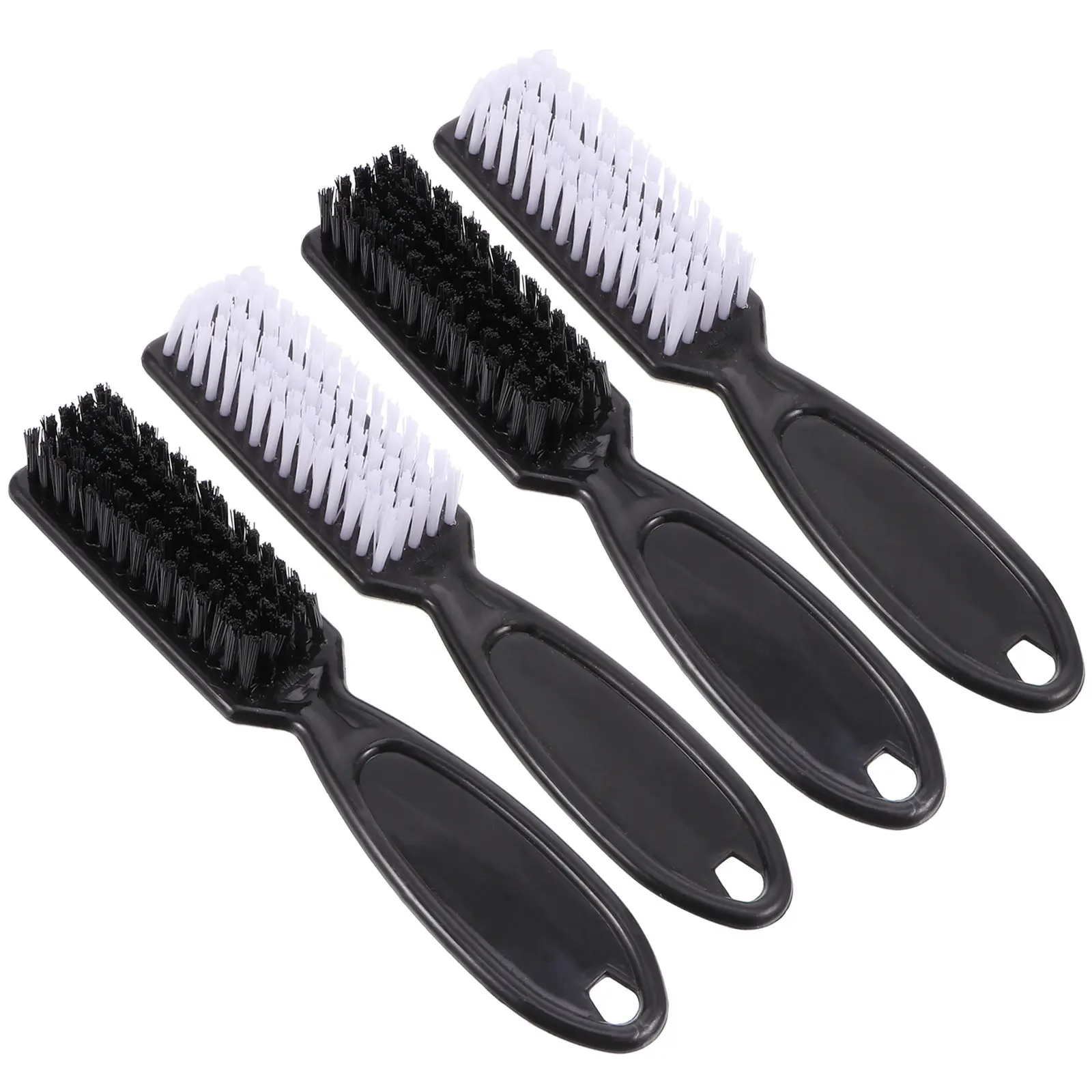 4Pcs Plastic Barber Hair Cleaning Brush with Dense Nylon Bristles for Broken Hair Removal Neck Duster Salon Hairdressing Tool
