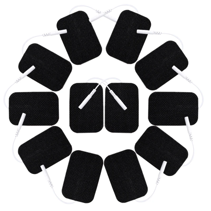 

4*6 см нетканые силиконовые гелевые электродные подушечки EMS TENS, акупунктурный стимулятор мышц, нервов, терапевтические электроды с вилкой 2,0 мм