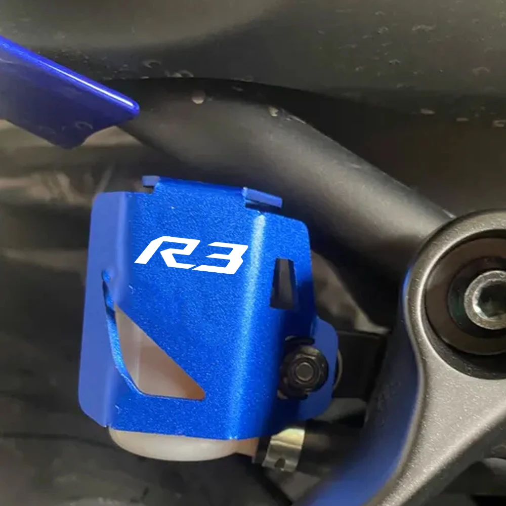 

For Yamaha R3 YZF-R3 YZFR3 R25 YZF-R25 2015-2017 2018 2019 2021 Motorcycle Rear Brake Fluid Reservoir Cap Cover Guard Protector
