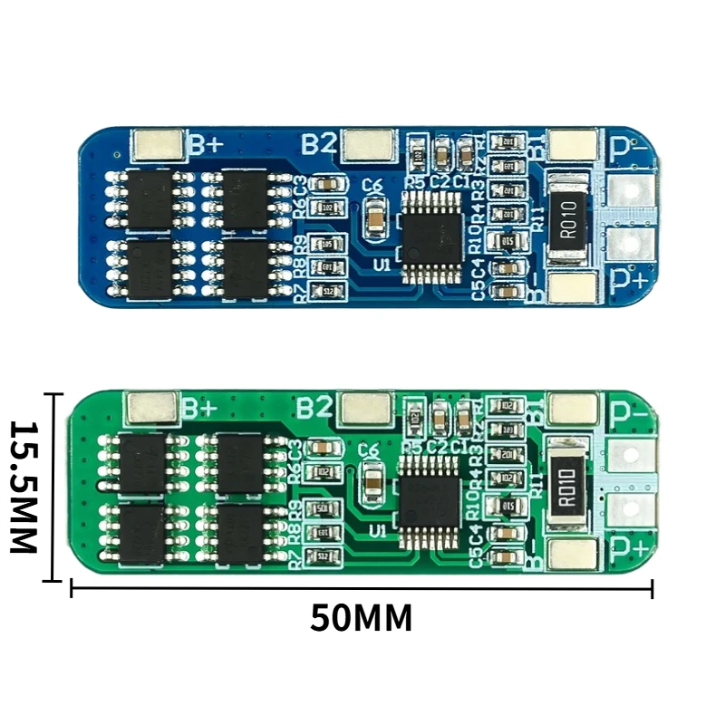 1-10 Uds 3S 12V 18650 cargador Li-ion Placa de protección de batería de litio 10A BMS azul verde PCB 10,8 V 11,1 V 12,6 V placa de circuito