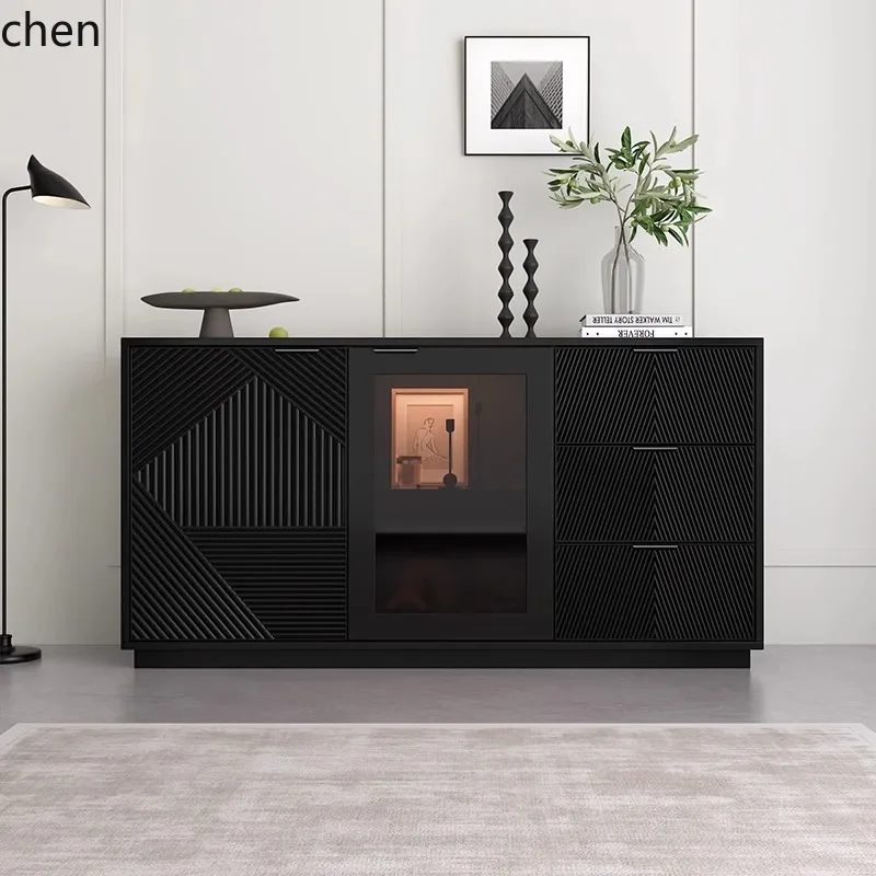 

HXL dining side cabinet integrated storage chest cabinet against the wall simple living room tea cabinet