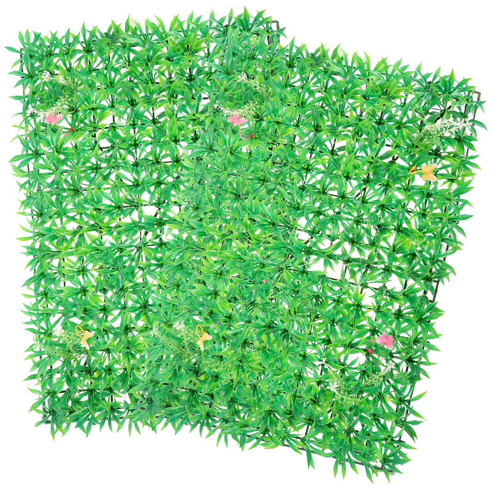 

2 Pcs Artificial Greenery Panels Simulated Grass Wall Decor Plant Hedge Outdoor Indoor Faux Hedgerow Lifelike Backdrop Plastic