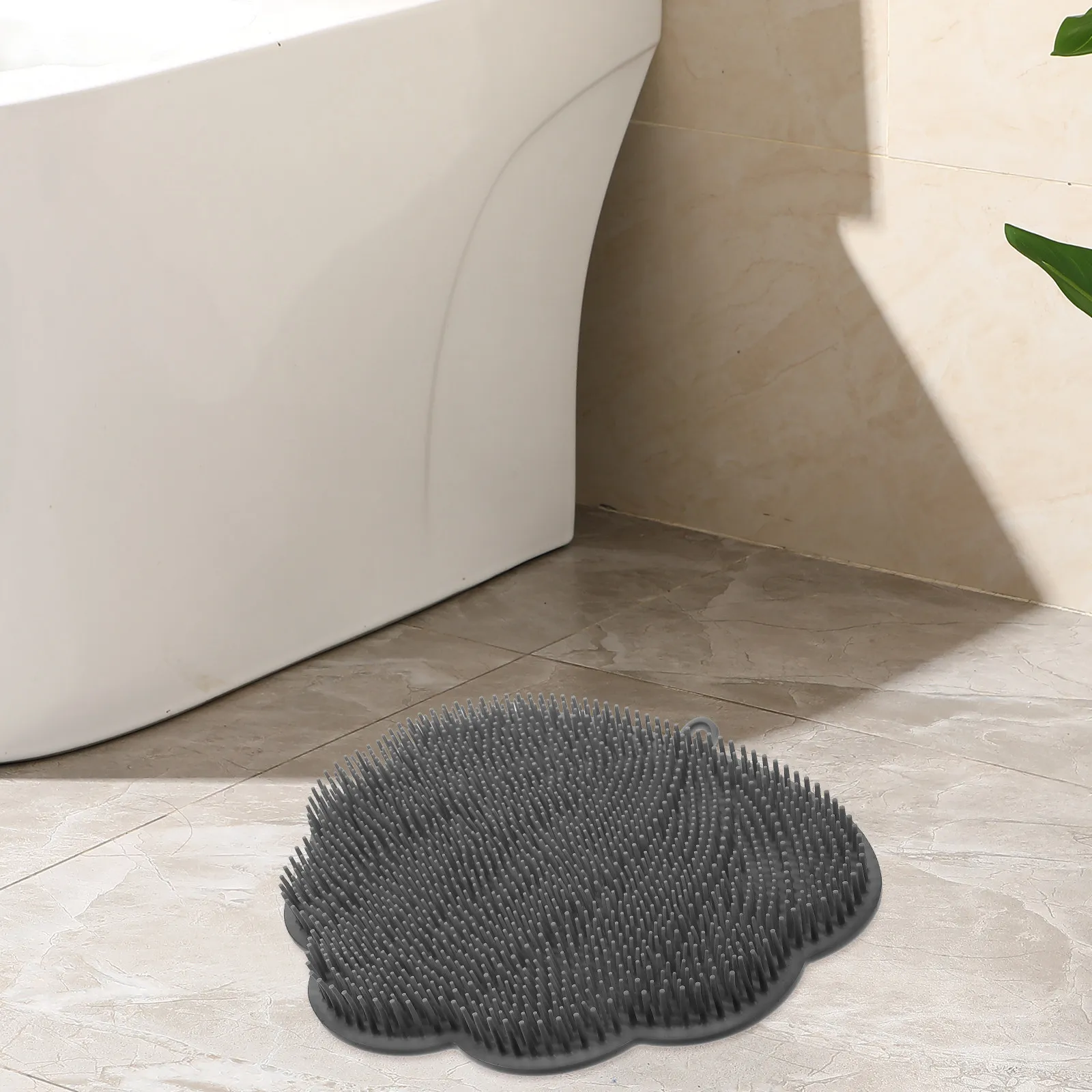 

Hands Free Wall Mounted Back Scrubber with Strong Suction Cups for Shower Deep Cleansing Body Scrub Pad for Back and Feet