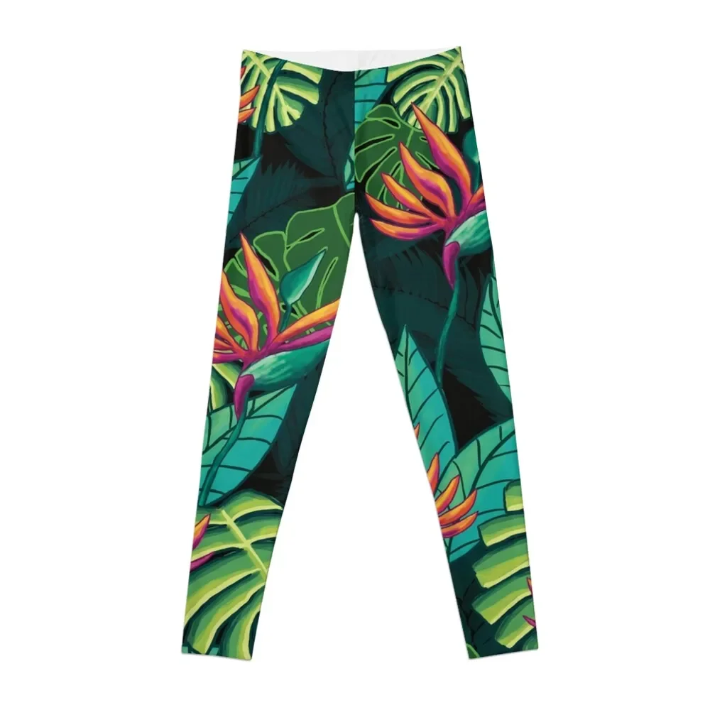 Birds in Paradise Black Leggings Women's sports sports for Womens Leggings