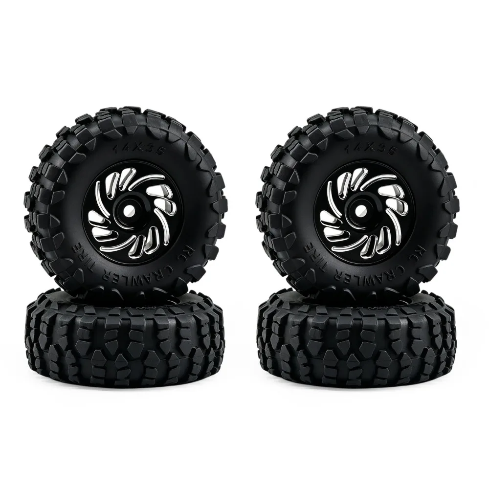 RC Crawler Brass Outer Ring Positive Offset Wheel 35mm Tires For Axial SCX30 1/30 Scale Customizable Size Upgrade  Accessories