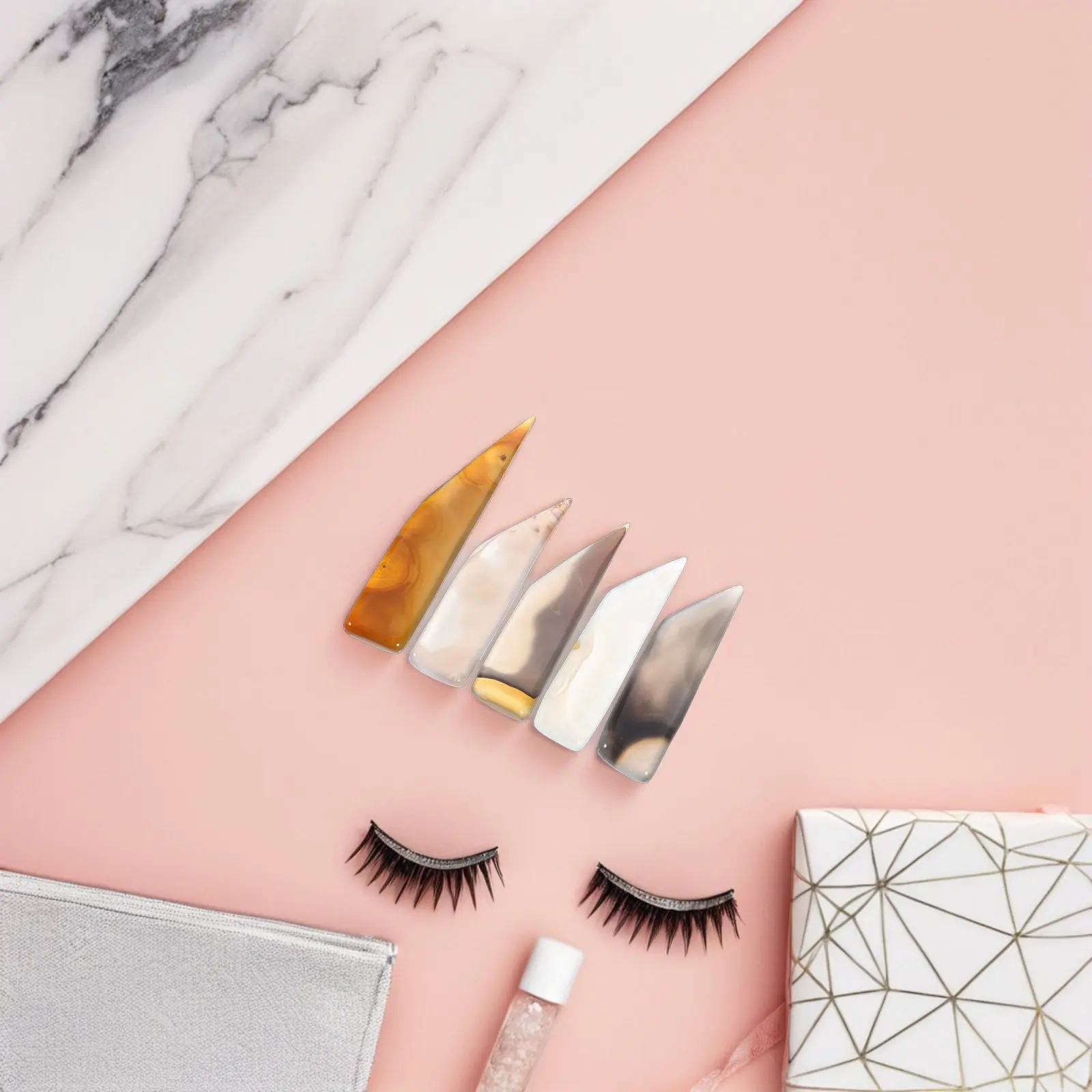 

5Pcs Natural Agate Burnisher Polishing Cutter for Gold Silver Copper Jewelry Making Professional Jewelry Polishing Tools Agate