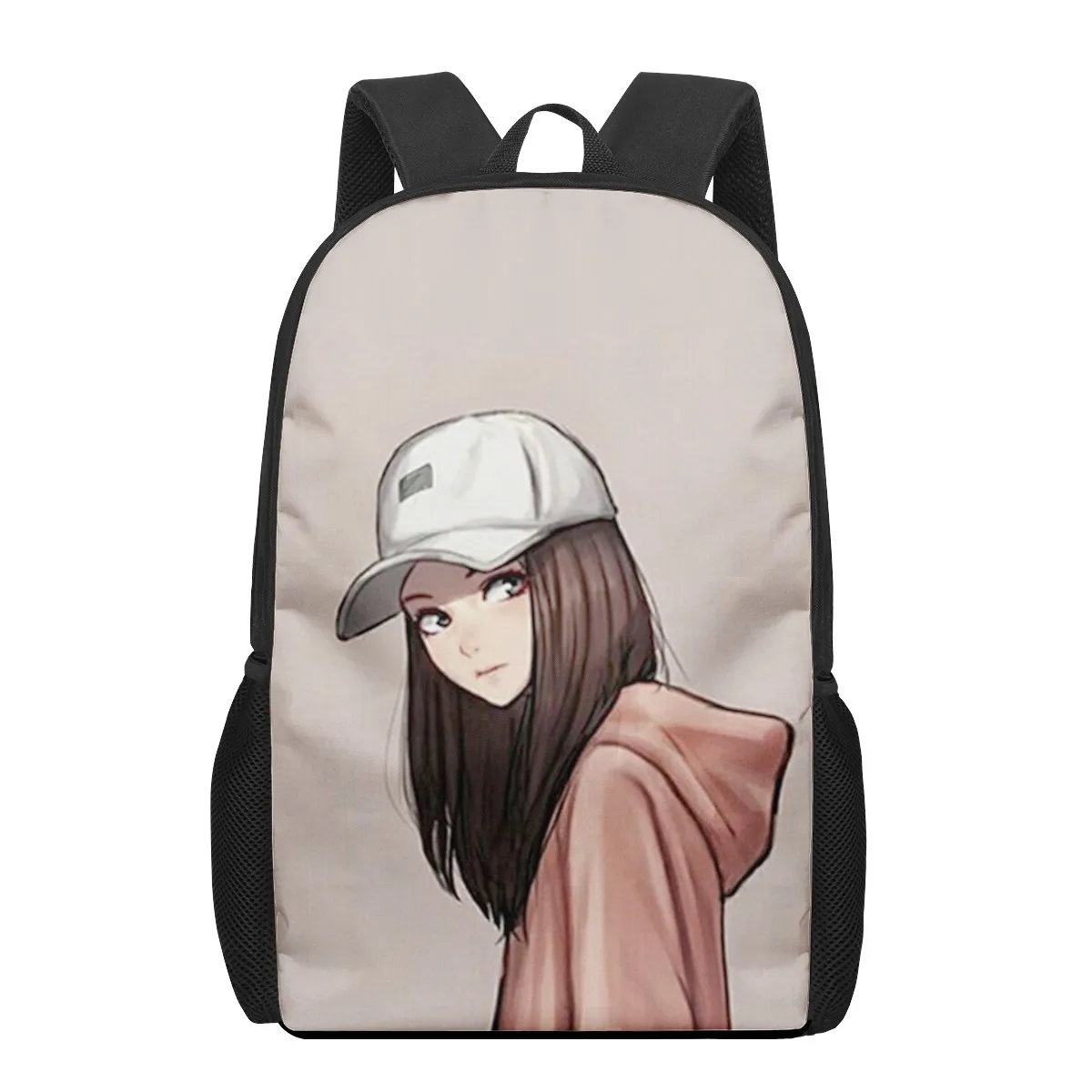 European American girl Kids School Bags 3D Printed Book Bag Men 16 Inch Backpack For Teen Boys Kindergarten Bagpack Children Moc