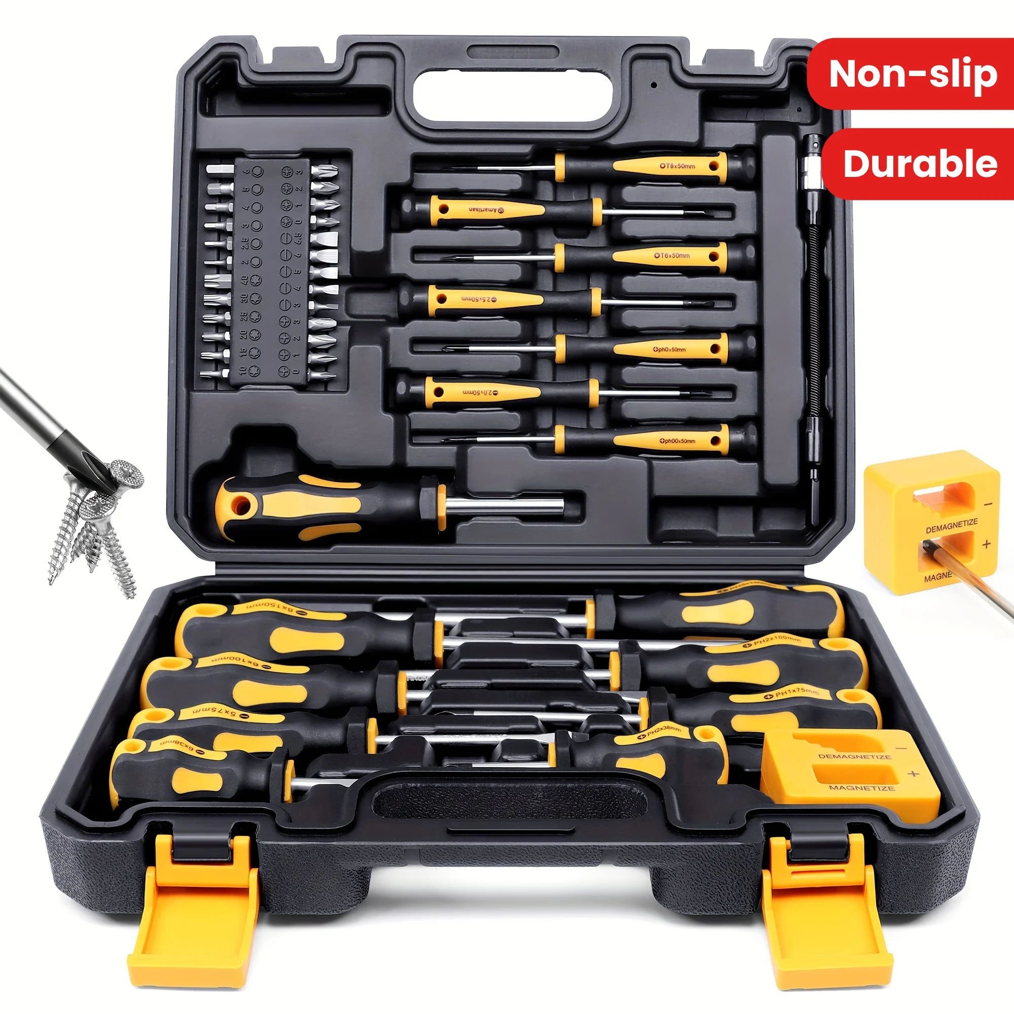 

Профессиональный набор магнитных отверток из 43 предметов | Хромованадиевая сталь | для электроники и прецизионного ремонта
