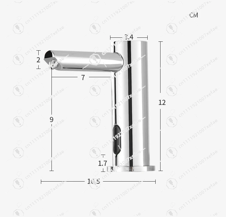 Stainless steel non-contact automatic foam soap dispenser, infrared induction desktop pump