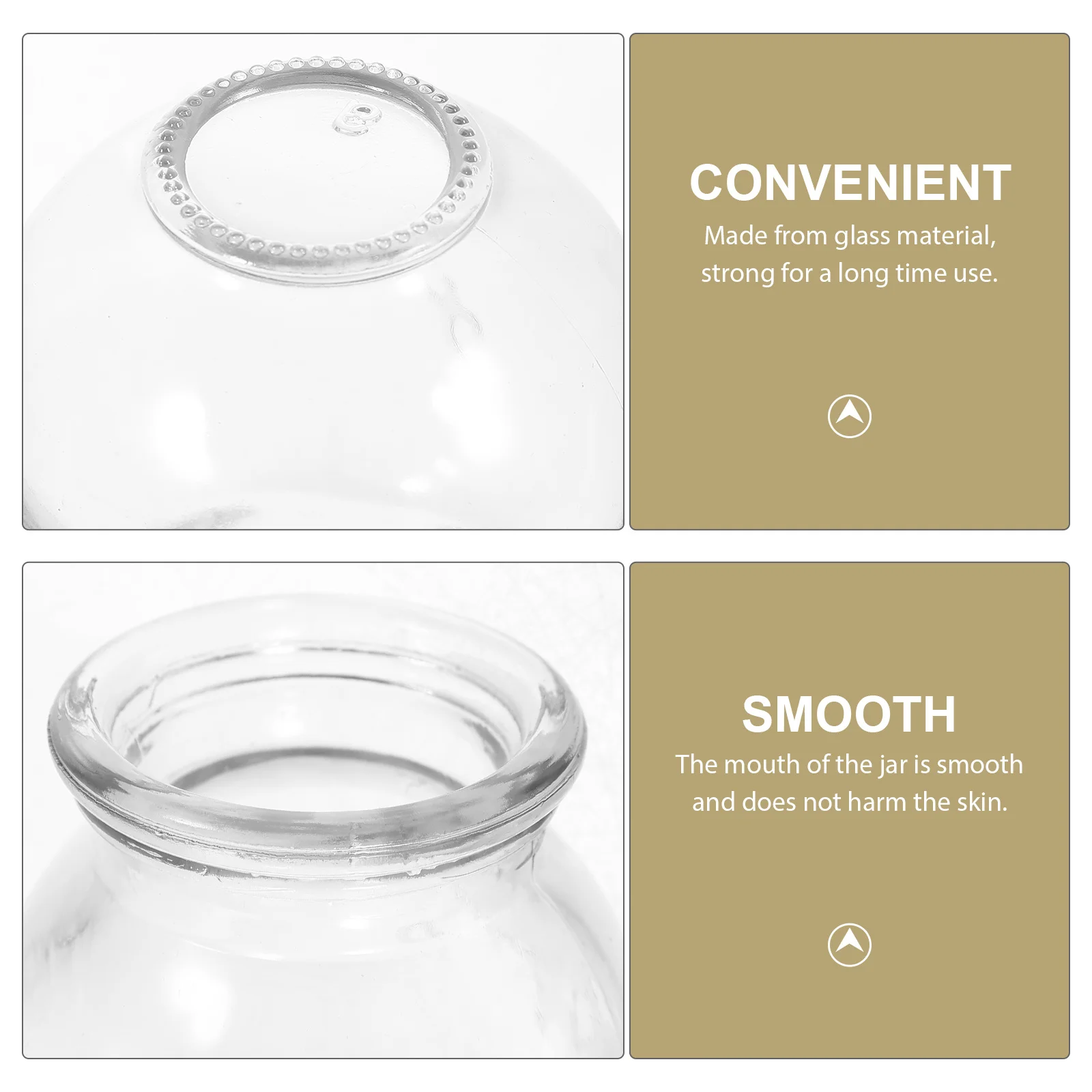 

6 шт., стеклянный массажный баночный терапевтический набор, прочные присоски, простое в использовании устройство для пожарной терапии для массажных чашек для кровообращения