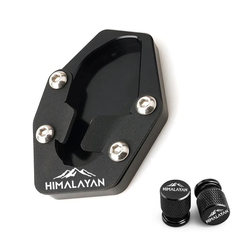 Moto Accessories For Royal Enfield HIMALAYAN 450 himalayan450 CNC Kickstand Foot Side Stand Extension Pad & Tire Valve