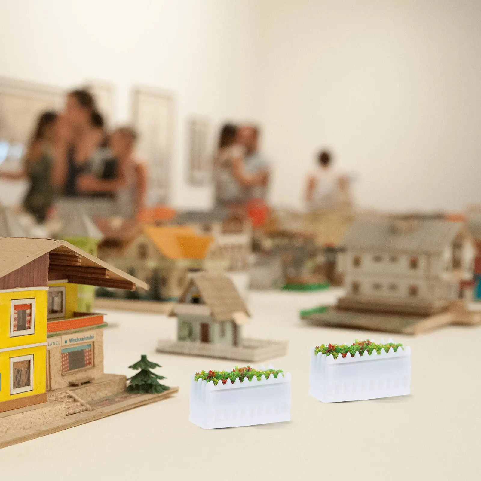 

Набор из 12 белых миниатюрных цветов для декора: премиум-класс, экологичные украшения для микроландшафта, песочницы, DIY мини-домиков