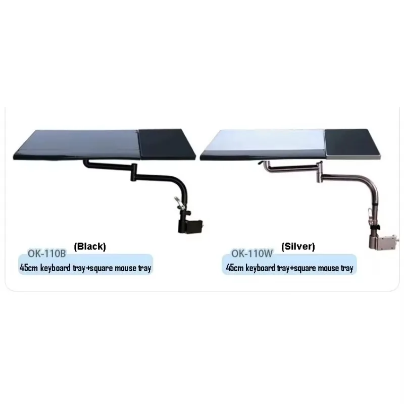 Multifunctional Full Function Desktop Clip-on Mouse Pad/Chair Leg Clip-on Keyboard Tray Holder Laptop
