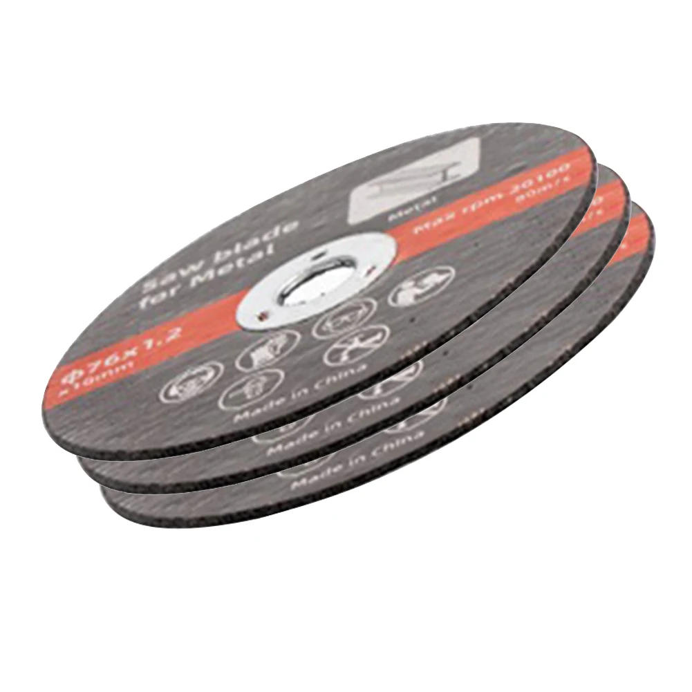 3PCS 76mm 3in แผ่นตัดวงกลมเรซิ่นบดล้อใบเลื่อยเครื่องบดมุมสําหรับเครื่องบดมุมและตัดเหล็กอุปกรณ์เสริม
