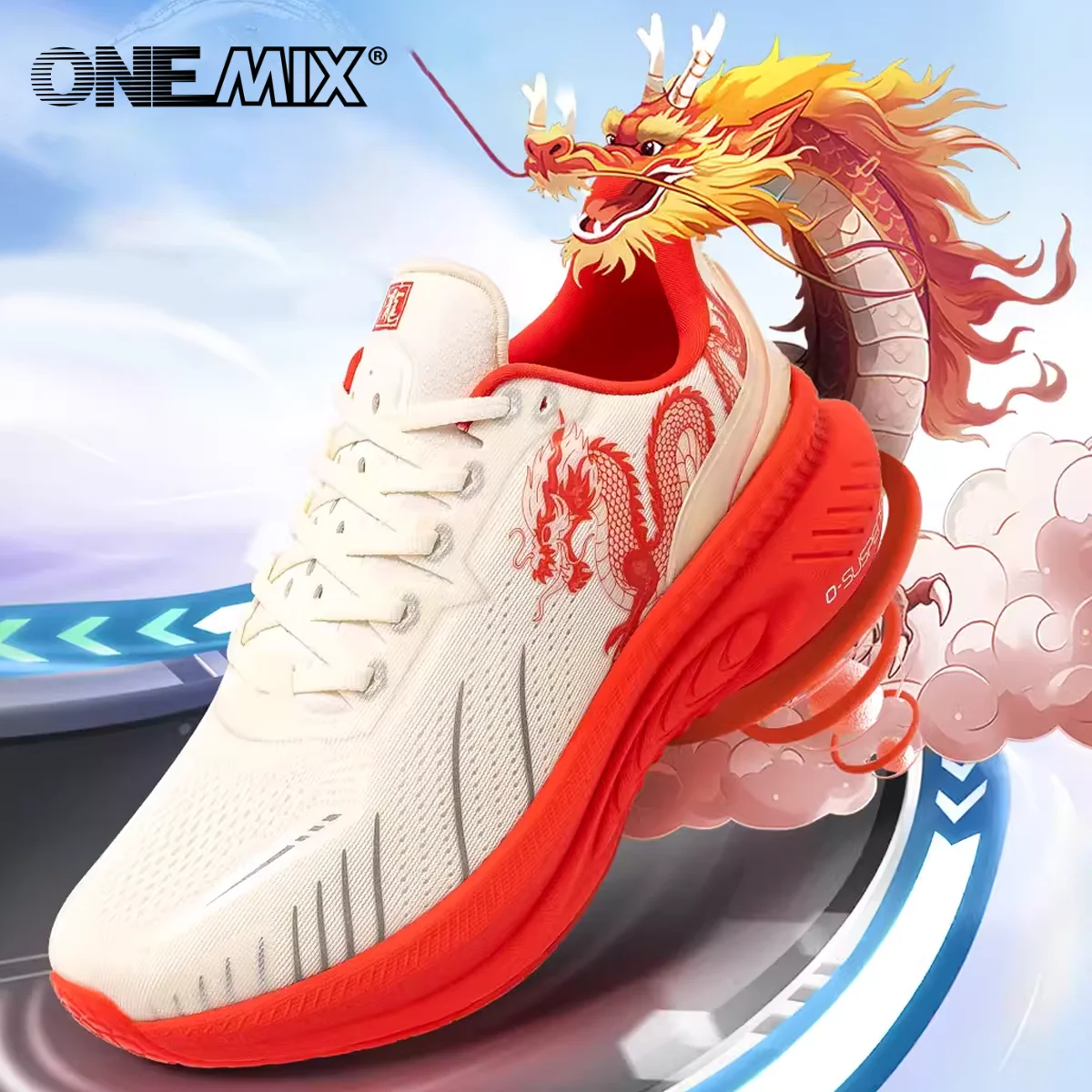 ONEMIX 2024 New Sneakers Buffer Running Shoes Heavyweight Runners Men Non-slip Breathable Lightweight Outdoor Sport Shoes