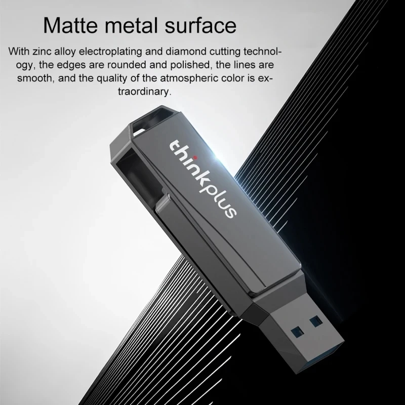 

USB-флеш-накопитель Lenovo Thinkplus MU252, два интерфейса, USB 3,1, внешний/Type-C для Mac OS X10.5, Linux 2.4X, Windows XP, 7, 8/10