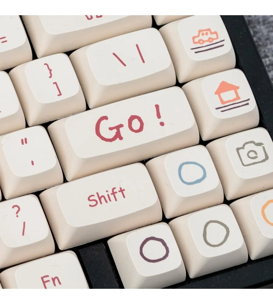 Graffiti theme XDA height PBT sublimation keycap simple pattern cute DIY