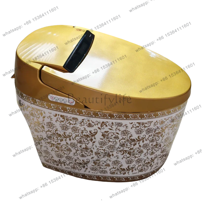 

European-style household integrated golden smart toilet fully automatic without water pressure limit