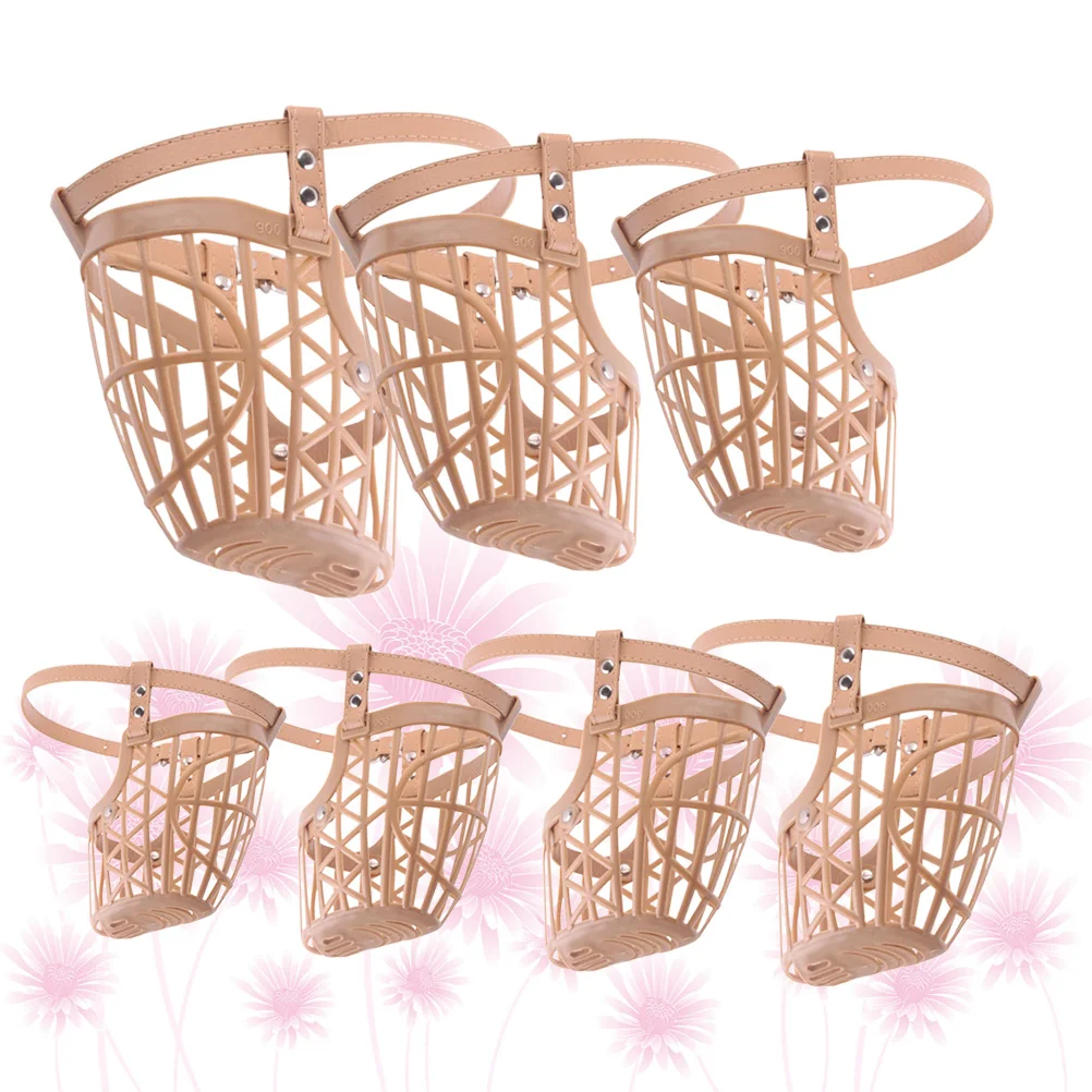 Face Mask Dog Muzzle Anti-bite Anti-barking Anti-chaos Eating Training Basket with Adjustable Strap