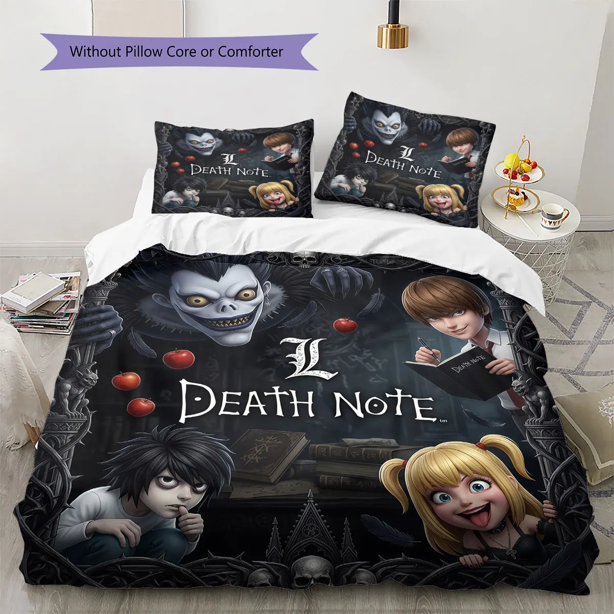 Death Note Comfor Duvet Cover Kid's Bedding Set,Extra Large Size Holiday Gift Various Sizes Available -HE182
