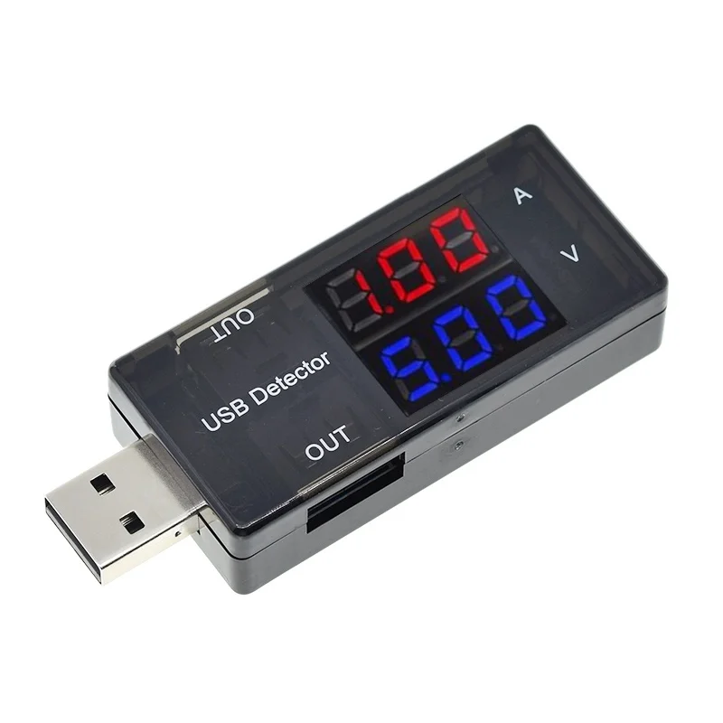 1/2/5PCS  Red+Blue Dual USB Current Voltage Charging Detector Tester Battery Charger Doctor