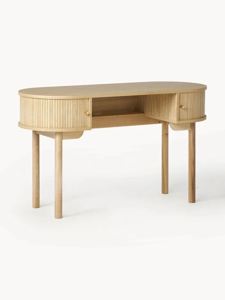 Retro solid wood desk medieval style study computer table wabi sabi wind designer writing desk bedroom dresser