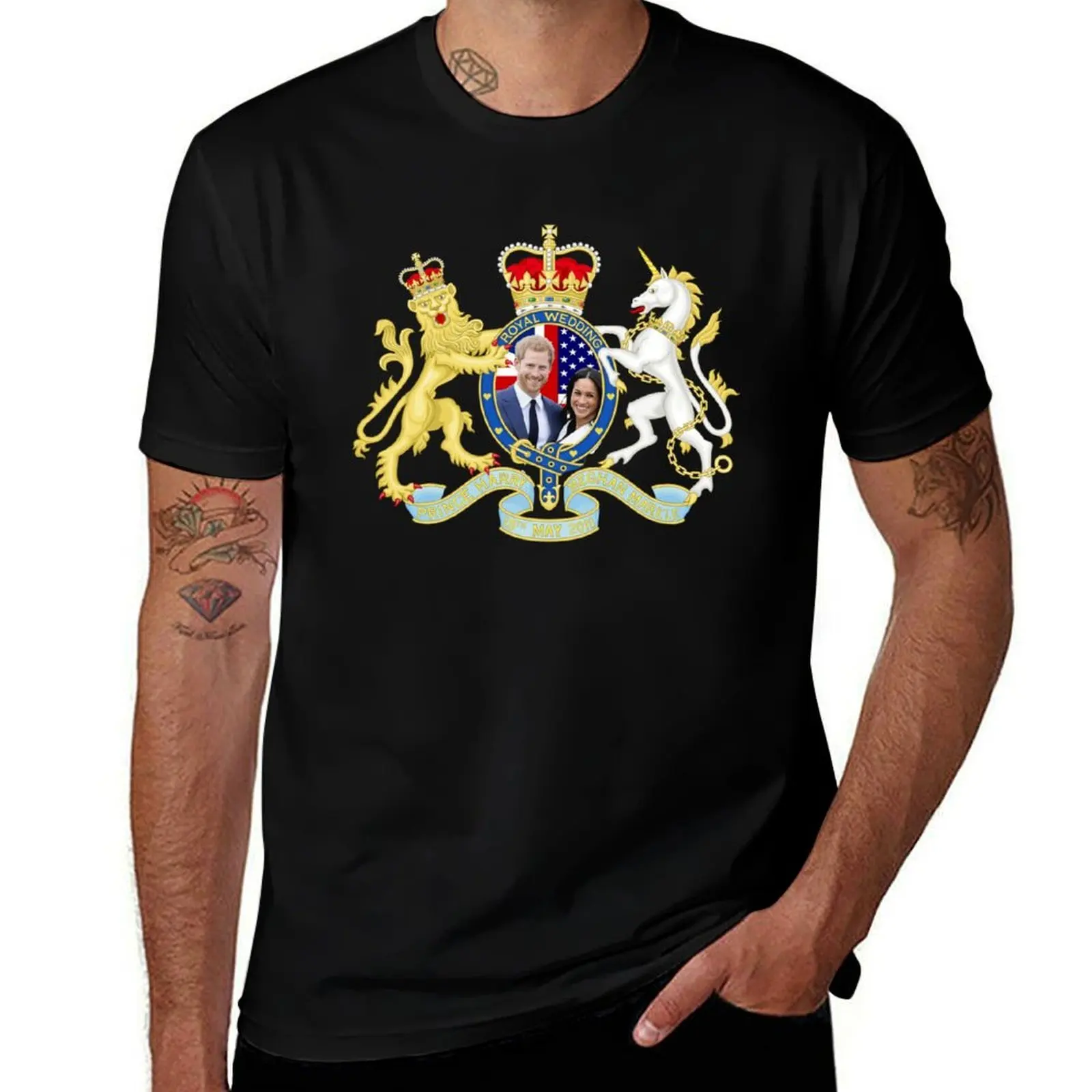Prince Harry and Meghan Markle Wedding T-Shirt Creative Graphic Tee Shirt