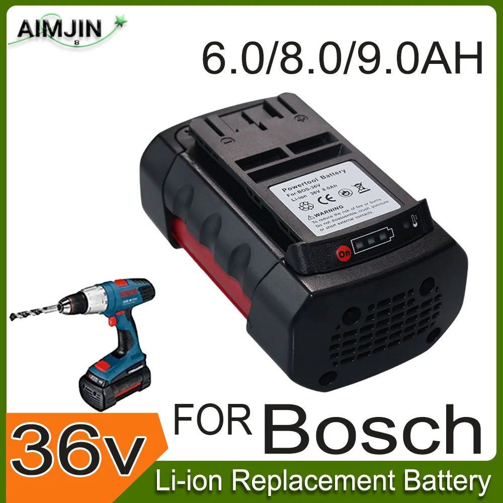 

36V For Bosch 6.0Ah/8.0AH/9.0Ah Li-ion Replacement Battery D-70771 2607336003 2607336108 BAT836 BAT840 BAT810 Power Tool Battery