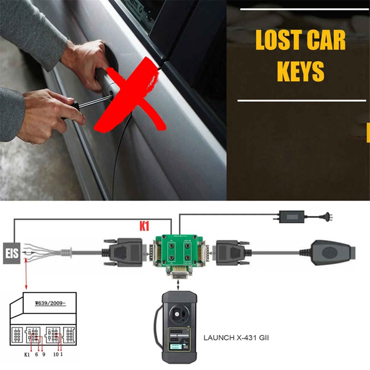 

Durable MCU3 Adapter for Key Programming for Mercedes/Benz All Keys Lost Kit