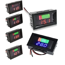 12V 24V 36V 48V 60V Car Battery Charge Level Indicator Lithium Battery Capacity Meter Tester Display LED Tester Voltmeter